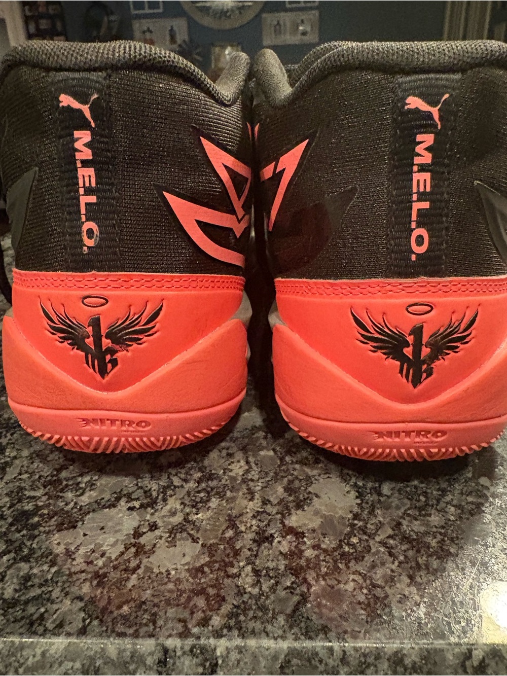Puma Lamelo MB.02 “Flare” Black coral gray Sneakers with Insole Logo